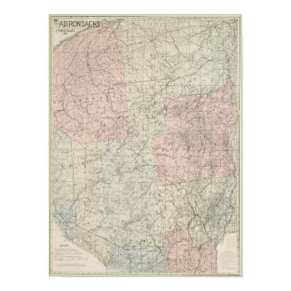 1912 Adirondacks Map Poster