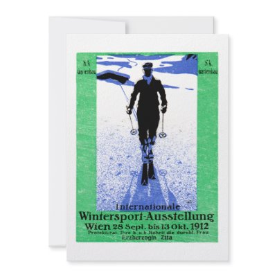 1912 Vienna Winter Sports Poster Custom Invite by historicimage