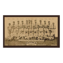 1913 Brooklyn Dodgers Fatima Tobacco Card Poster posters