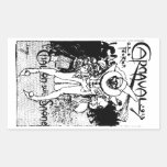 1913 French Carnival Poster, black Rectangular Sticker
