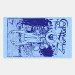 1913 French Carnival Poster, blue Sticker