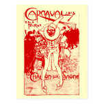 1913 French Carnival Poster, red Postcard
