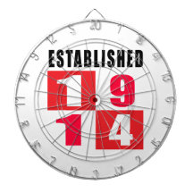 1914 Birthday Designs Dartboard