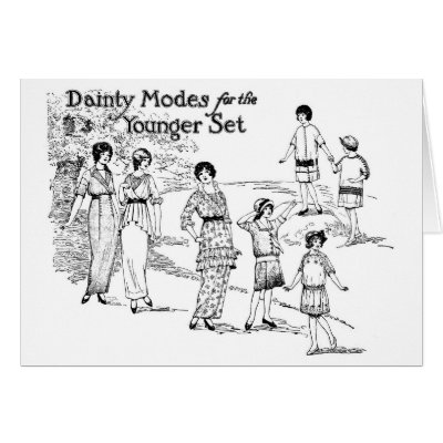 1914 Dainty Modes Vintage Fashion Designs Card by Jakestuff