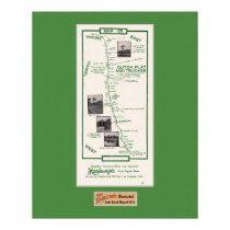 1914 Map, Dutch Flat to Truckee - Grn Mat posters