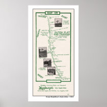 1914 Map, Dutch Flat to Truckee - Poster