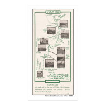 1914 Map, LA to Norwalk and Anaheim posters