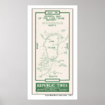 1914 Map of Lake Tahoe Posters