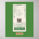 1914 Map, Pebble Beach, 17 mile drive, Carmel posters