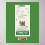 1914 Map, Pebble Beach, 17 mile drive, Carmel Print