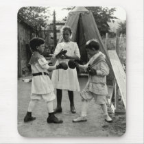 1915 Backyard Boxing Match Mouse Pad