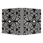 1915 floral & bird black binders