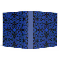 1915 floral & bird blue 3 ring binder
