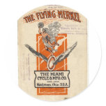 1915 FlyingMerkel Round Stickers