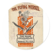 1915 FlyingMerkel Round Stickers