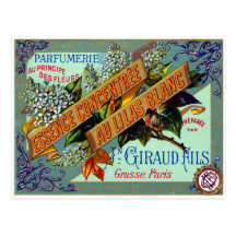 1915 French White Lilac perfume Postcard