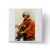 1915 Ice Skating Pin