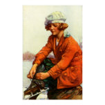 1915 Ice Skating Poster