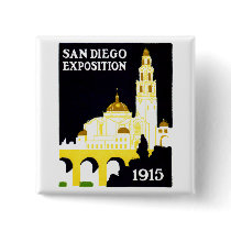 1915 San Diego Exposition Pinback Buttons