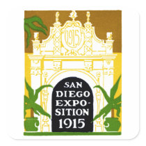 1915 San Diego Exposition Sticker