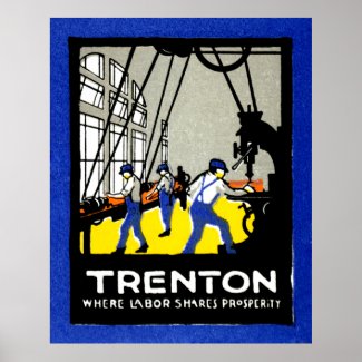 1915 Vintage Trenton New Jersey Posters