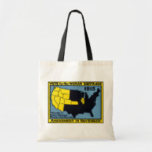 1915 Vote for Womans Suffrage Tote Bags