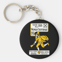 1915 Yes! Womens Suffrage Poster Key Chain