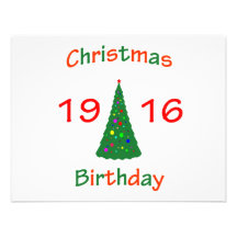 1916 Christmas Birthday Announcement