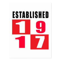 1917 Birthday Designs Post Cards