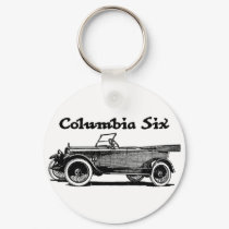 1917 Columbia Six Newspaper Ad Keychain