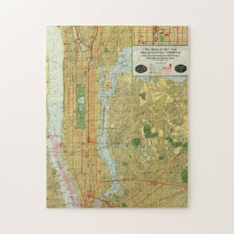 1918 New York Central Railroad Map Jigsaw Puzzle