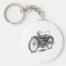 1918 Vintage Motorcycle Keychain