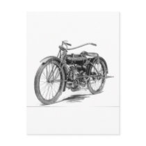 1918 Vintage Motorcycle Post Cards