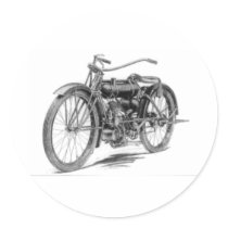 1918 Vintage Motorcycle Stickers