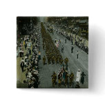 1918 WWI Parade New York City Magic Lantern Slide Pinback Button