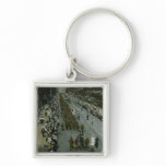 1918 WWI Parade New York City Magic Lantern Slide Keychain