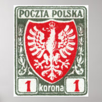 1919 1k Polish Eagle Stamp Posters