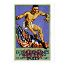 1919 Allied Games Poster postcards