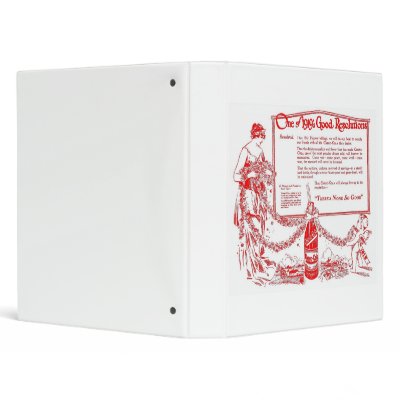 1919 Chero Cola New Year's Ad Avery Binder by Jakestuff