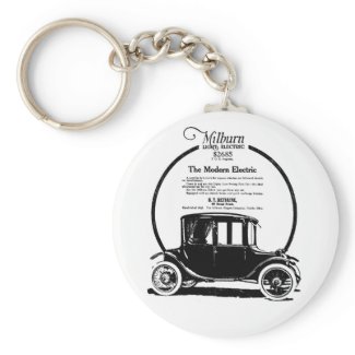 1919 Milburn electric car illustration zazzle_keychain
