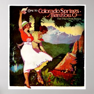 1919 Pikes Peak Colorado Poster