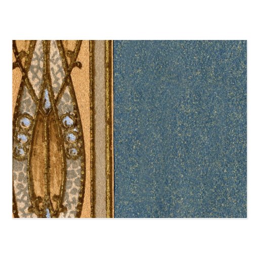 1920 Blue Wallpaper Abstract Border (6) Postcard Zazzle