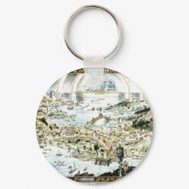 1920 Classic Fairyland Imaginary Map keychains