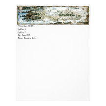1920 Classic Fairyland Imaginary Map Personalized Letterhead