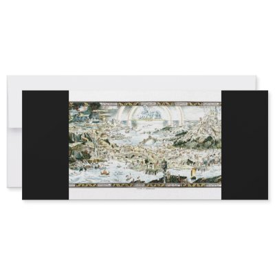 1920 Classic Fairyland Imaginary Map Rack Card Design by ZephyrusBooks