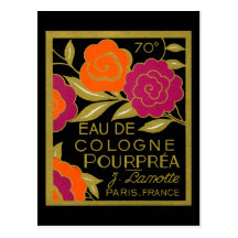 1920 Eau de Cologne Pourprea perfume Post Card