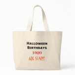 1920 halloween birthday tote bags
