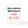 1920 halloween birthday card