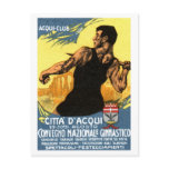 1920 Italian Gymnastics Poster Post Card