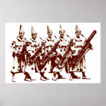 1920 Jazz Clowns, brown Print